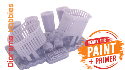 Double Slatted Trash Cans - N, HO, S and O Scales