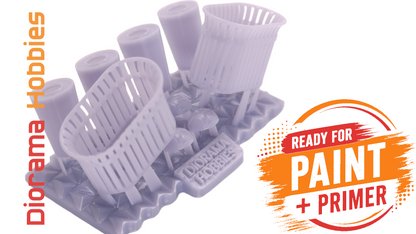 Double Slatted Trash Cans - N, HO, S and O Scales