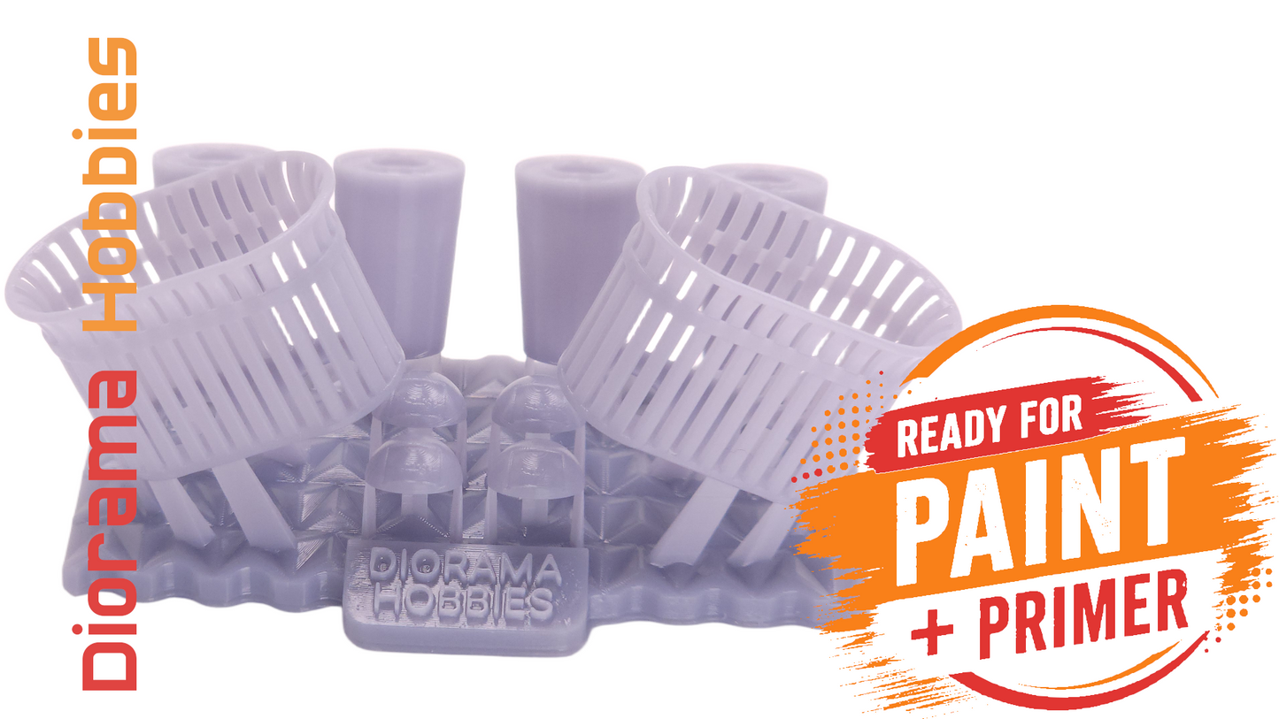 Double Slatted Trash Cans - N, HO, S and O Scales