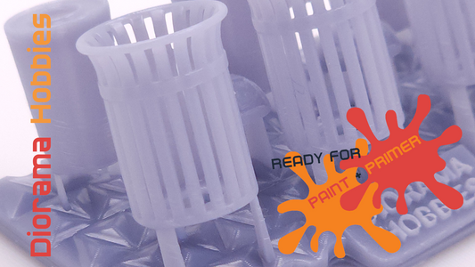 Slatted Steel Trash Cans (6 pack) HO, S, and O Scales