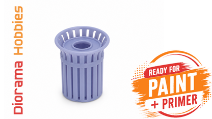 Slatted Steel Trash Cans - N, HO, S, and O Scales