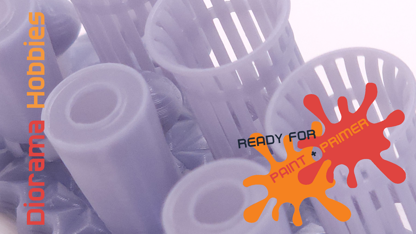 Slatted Steel Trash Cans (6 pack) HO, S, and O Scales