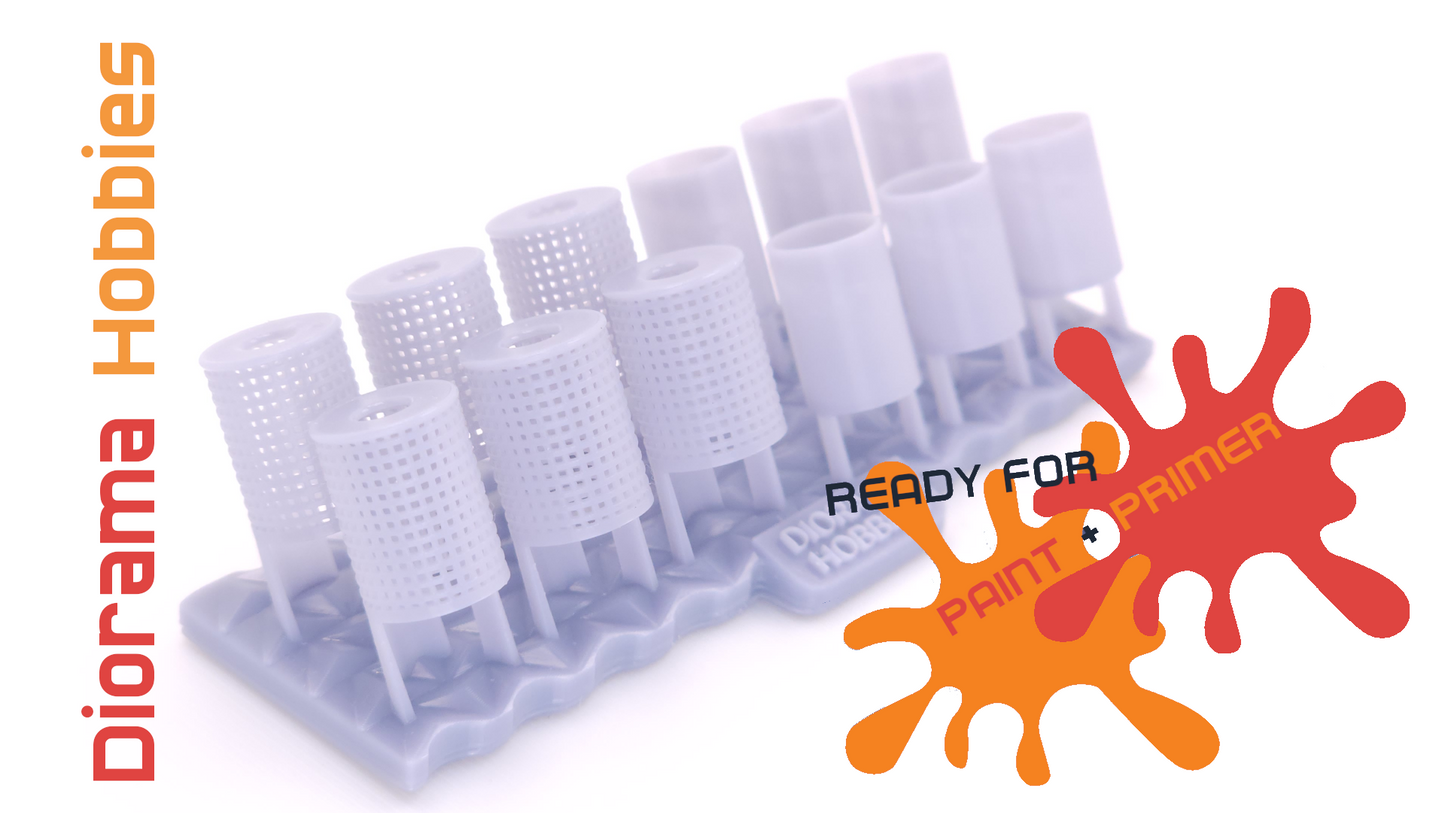 Thermoplastic Trashcans HO, S and O Scales