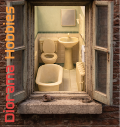 Window Scene - Bathroom -  HO, S, O Scales